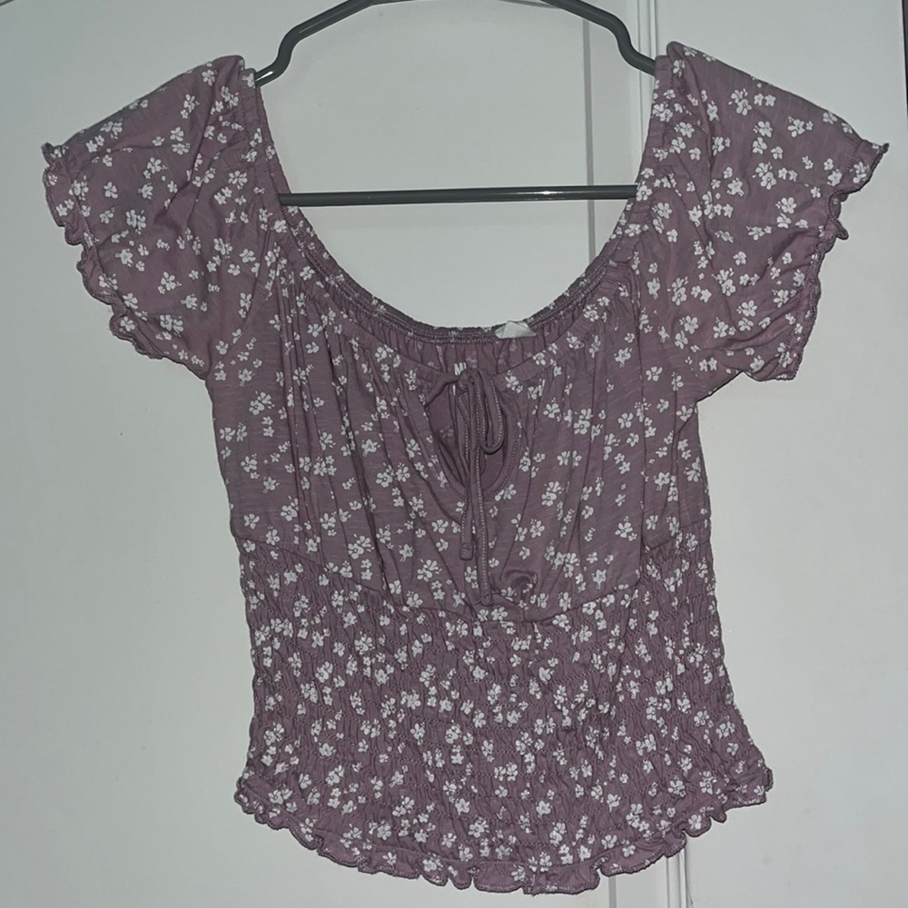 Purple off the shoulder top